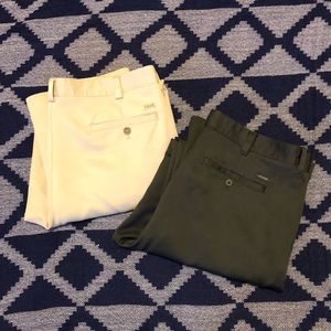 38 x 34 Izod Golf Pants 2 Pair! Khaki and Gray